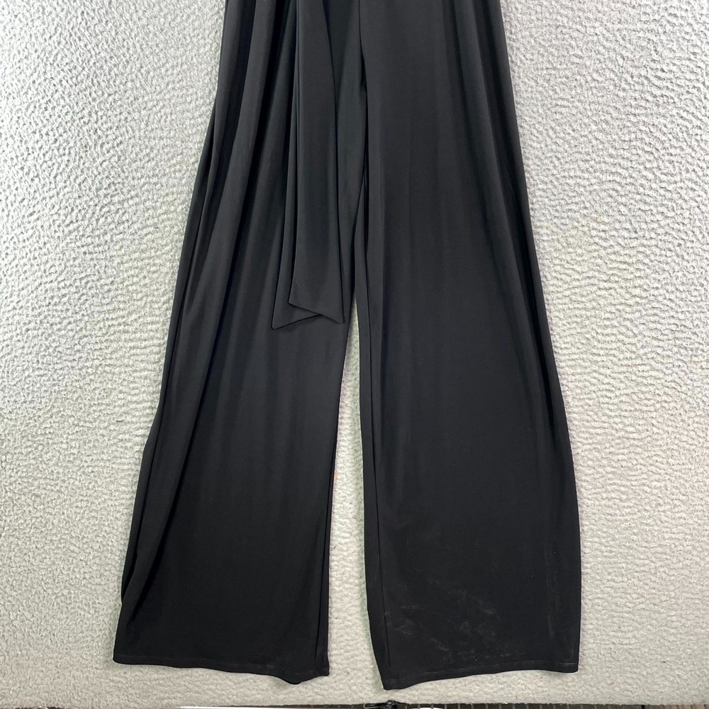 MSK Jumpsuit Womens Small Stretch Embellished Cuff Wide Leg Minimalist Office - Picture 5 of 14